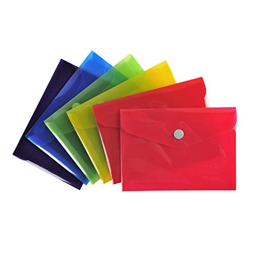 Offerta a tempo: Exacompta - Rif, 34430E - Cartone da 30 buste con chiusura a bottone a pressione - in Pp Liscio - Dimensioni: 14 x 10 cm - Formato da classificare 8,8 x 12,5 cm (B7) - 6 colori assortiti - 38% da 16.02 € a 9.98 €