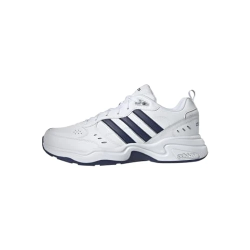 adidas Men's Strutter Shoes, Cloud White/Dark Blue/Matte Silver, 9.5 UK