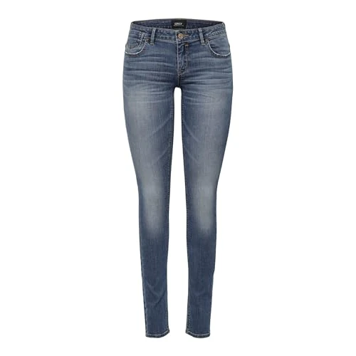 Oferta limitada: Only Onlcoral Superlow Skinny Fit Jeans, Denim Azul Oscuro, Talla 29W / 32L para Mujer de 39.99 € a 27.29 € (ahorro 32%)