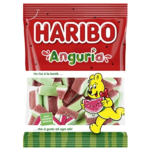 Haribo Anguria, Caramelle Gommose, Gusto Frutta, Ideali per Feste e Dolci Momenti di Relax - 175gr