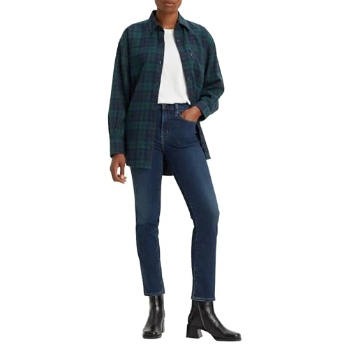 Levi's 724 High Rise Straight, Jeans Donna, Blue Swell, 30W / 32L