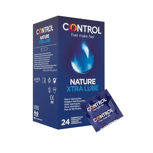 CONTROL Nature Xtralobe elastic condoms made of natural latex and super gliding – 24 pieces.