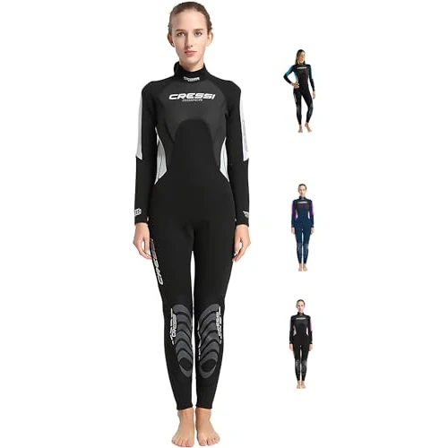 Offerta a tempo: Cressi Morea Lady Wetsuit Full 3 mm, Muta Monopezzo Neoprene Ultrastretch Donna, Nero/Grigio/Argento, XL/5 - 0.00% da 126.29 € a 126.29 €