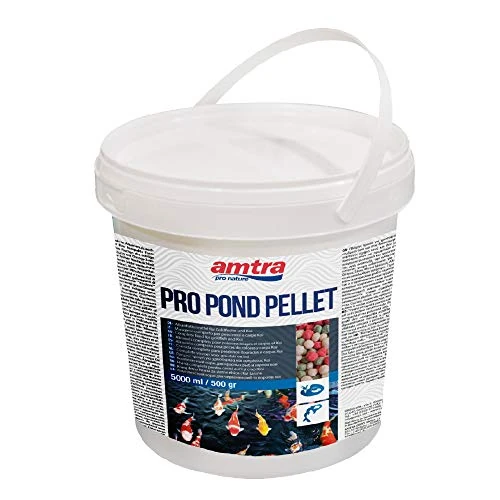 Amtra Pro Pond Pellet - Koi Carp, Goldfish, Freshwater Aquarium & Pond Food, Floating Pellets, 4-5mm Diameter, 5LT