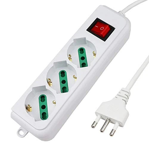 Offre limitée : Extrastar Multiprise électrique avec 3 prises universelles ITA 10/16 A et Schuko, interrupteur lumineux, câble 3 m avec prise italienne 16 A, blanc, biphasé. de 15.23 € à 15.23 € (0.00% de remise)