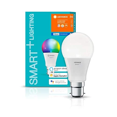 Oferta limitada: LEDVANCE Lámpara Smart LED con Bluetooth, B22d, color de luz cambiante (2700-6500K), colores RGB cambiables, controlable con Alexa, Google y Apple Voice Control, SMART+ BT CLA60 MULTICOLOUR de 17.74 EUR a 17.74 EUR (ahorro 0%)