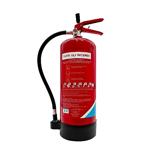Firexo Extincteur (6 Liter) - Extincteur maison tous feux, Batterie lithium, Bureau, Cuisine, Voiture, Travail, Restaurant, Bateau - Fire extinguisher for all fires
