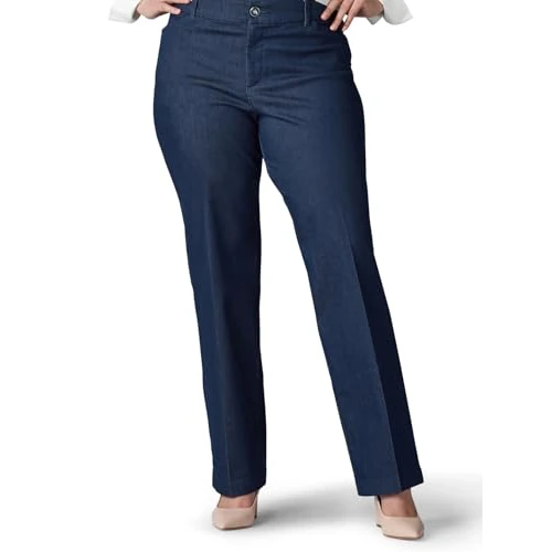 Limited-time offer: Lee Women's Flex Motion Regular Fit Trouser Pant, Indigo Rinse, 14 US from 31.86 £ to 31.86 £ (save 0.00%)