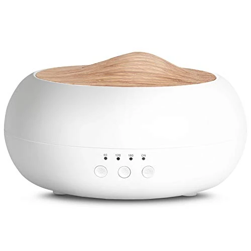 Offre limitee: SALKING Diffuseur d'Huile Essentielle, 250ml Ultrasonique Diffuseur Huiles Essentielles Electrique, Humidificateur d'air avec Lumière Chaude Arrêt Automatique pour Chambre/Spa/Yoga/Massage, LED, Blanc de 39.99 EUR a 27.99 EUR (economie 30%)