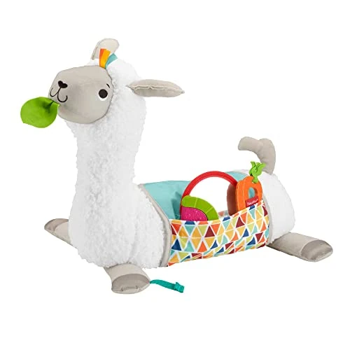 Fisher-Price Llama crece conmigo, cojín juguete sensorial para bebé recién nacido (Mattel GLK39)