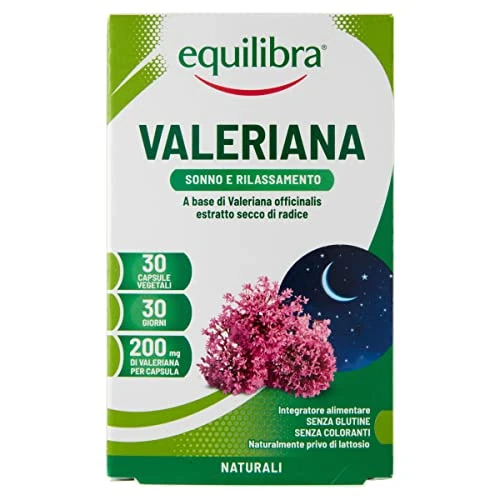Offerta a tempo: equilibra Valeriana - Integratore Per Favorire Il Sonno E Il Rilassamento in Caso di Stress - 30 Capsule — 55% da 6,49 € a 2,89 €