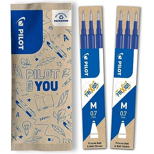 Offerta a tempo: Pilot FriXion, 2 set da 3 Ricariche per penna cancellabile Frixion Ball e Frixion Ball Clicker — 15% da 11,31 € a 9,59 €