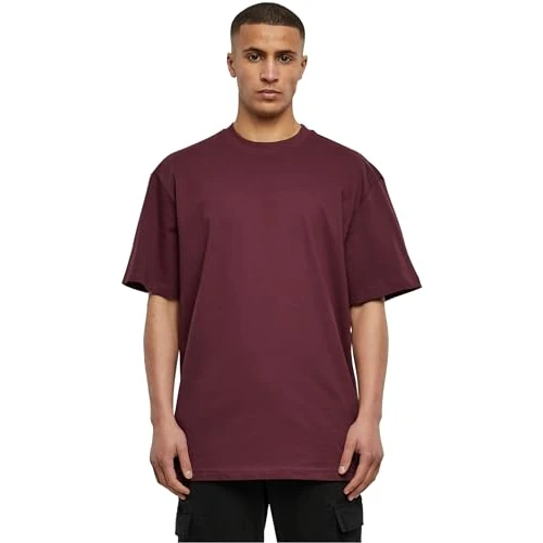 Urban Classics TB006-Tall tee, Camiseta Hombre, Rojo (Redwine), XL Grande Extra Alto