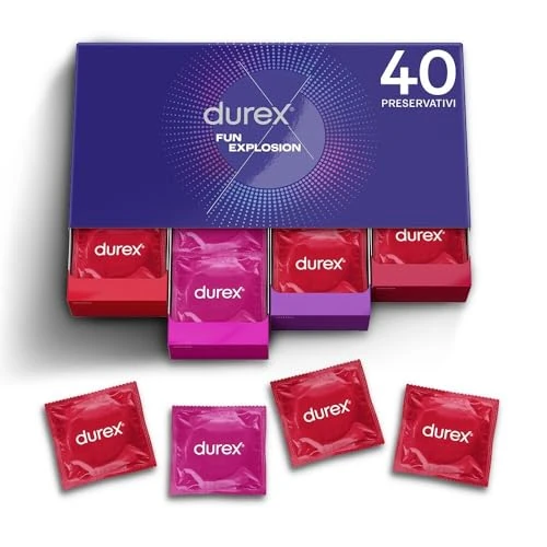 Beperkte aanbieding: Durex Fun Explosion condooms in stijlvolle doos, spannende verscheidenheid, praktisch en discreet verpakt, voorkomt dat je plezier doet - 40 stuks grote verpakking (1 x 40 stuks) van 29.39 EUR naar 29.39 EUR (besparing 0%)