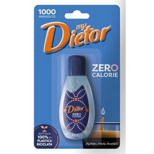 Dietor - MyDietor Dolcificante Naturale Liquido 0 kcal, Senza Glutine, Senza Aspartame - Blister da 50 ml
