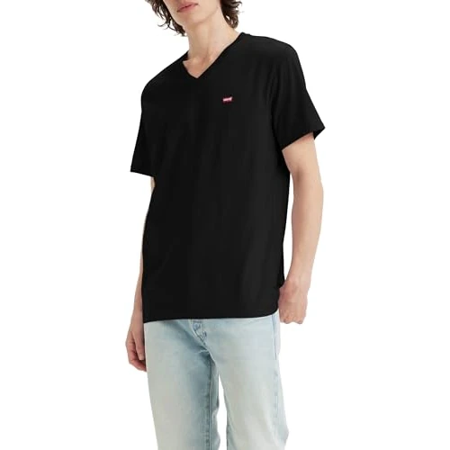 Limited offer: Levi's Men's Original V-Neck T-Shirt, Black, M from 25.00 EUR to 13.26 EUR (save 47%)