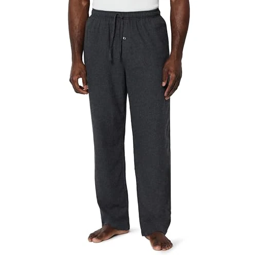 Amazon Essentials Pantaloni Pigiama in Flanella Traspirante (Disponibili nelle Taglie Big & Tall) Uomo, Carbone Puntinato, XS