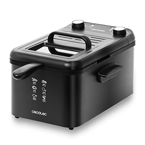 Offerta a tempo: Cecotec Friggitrice elettrica CleanFry Infinity 3000 Black. 3 L, filtro OilCleaner, 2400 W, timer 30 min, laccato nero, ciotola, cestello per friggere - 0.00% da 62.90 € a 62.90 €