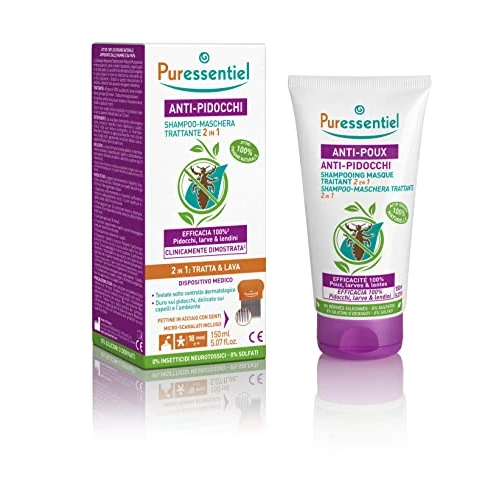 Offre limitee: Puressentiel - Shampooing Masque Traitant 2 en 1 Anti-Poux avec peigne - 150 ml de 12.79 EUR a 12.79 EUR (economie 0%)