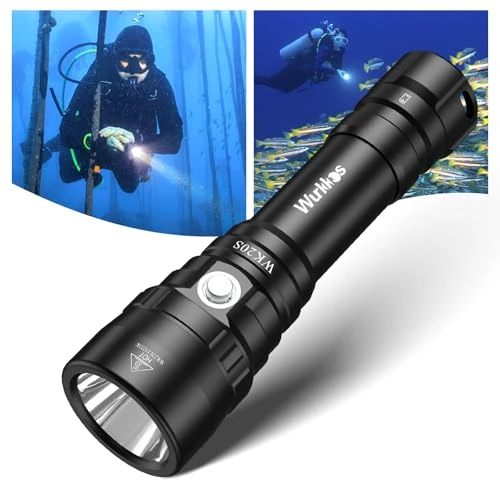 Oferta limitada: Wurkkos Linterna de Buceo,Potente luz de Buceo Recargable con SST40 de 2000 lumenes de Potencia, Sumergible hasta 100 Metros a Prueba de Agua,Impermeable IPX-8,Linterna Sumergible LED de 39.10 € a 39.10 € (ahorro 0.00%)
