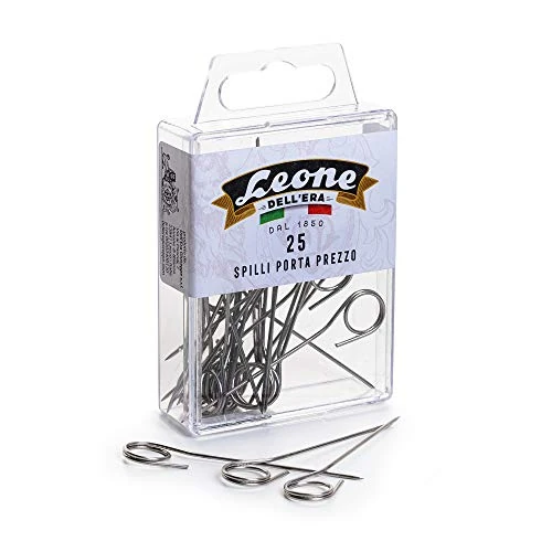 25 alfileres para puerta precio inoxidable (1,00 x 60 mm) - Caja colgante - Leone Dell'Era Made in Italy