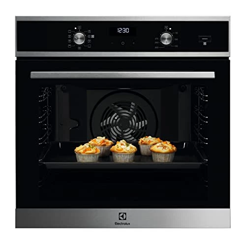 Electrolux Serie 600 - Horno eléctrico empotrado a vapor multifunción, capacidad 72 L, EOD5H40X, Clase A, Ventilado, cocción y limpieza a vapor Potencia, 589 x 596 x 569 mm, acero inoxidable