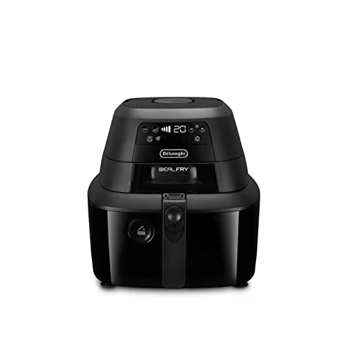 Offerta a tempo: De'Longhi FH2184.BK IDEALFRY Friggitrice ad Aria, Capacità 1.25Kg, Pannello di Controllo Digitale, 5 Programmi Preimpostati, Oblò, Sistema SHS Double, Frittura Leggera, Vasca removibile da 3,9L, Nero - 55% da 220.90 € a 98.36 €