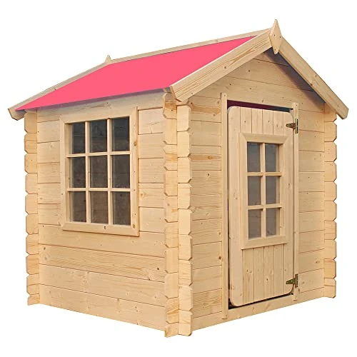 Offre limitée : TIMBELA M570R-1 Maison en Bois pour Enfants avec Toit Rouge – Maison de Jeux Extérieure 111x113xH121 cm / 0.9 m², Pavillon d'Été Jardin de 215.00 € à 215.00 € (0.00% de remise)