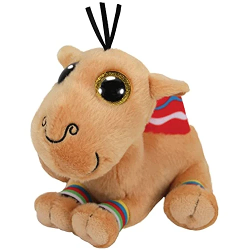 TY - Peluche - Beanie Boos - Cammello - Jamal - Marrone con gobba rossa - Occhi dorati grandi e glitter - Il morbido pupazzo con gli occhi grandi scintillanti - 28 Cm - 36452