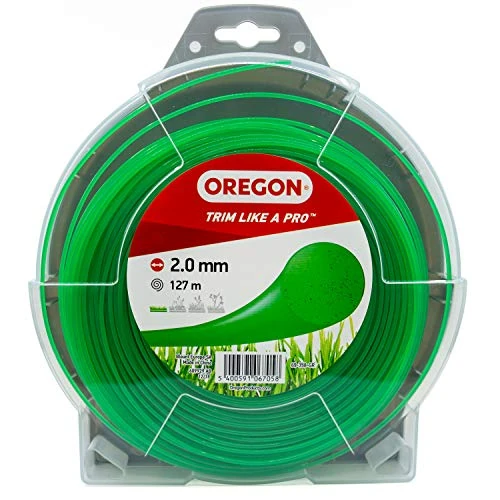 Oferta limitada: Oregon Hilo para Desbrozadora, Recambio de Hilo de Nylon para Cortacésped, Jardinería y Bricolaje, Universal, Hilo Redondo, Bobina de 2 mm x 127 m, Color: Verde (69-358-GR) de 16.95 € a 3.39 € (ahorro 80.0%)