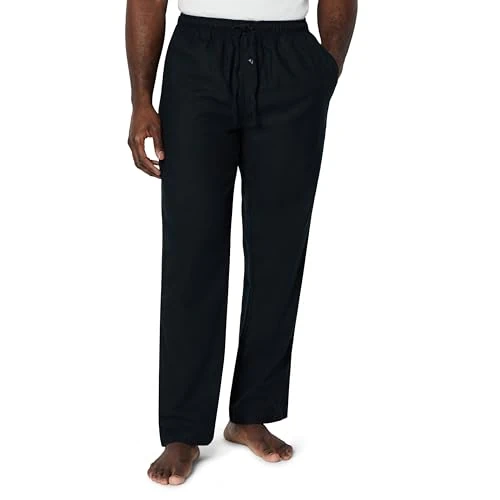 Limited-time offer: Amazon Essentials Men's Breathable Flannel Pyjama Bottoms (Available in Big & Tall), Black, XXL from 12.30 £ to 12.30 £ (save 0.00%)