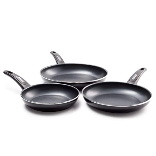 Kitchen Stories CC002622-001 Searsmart Non-Stick 3-Piece Frying Pan Set 20 cm, 24 cm and 28 cm, Aluminium