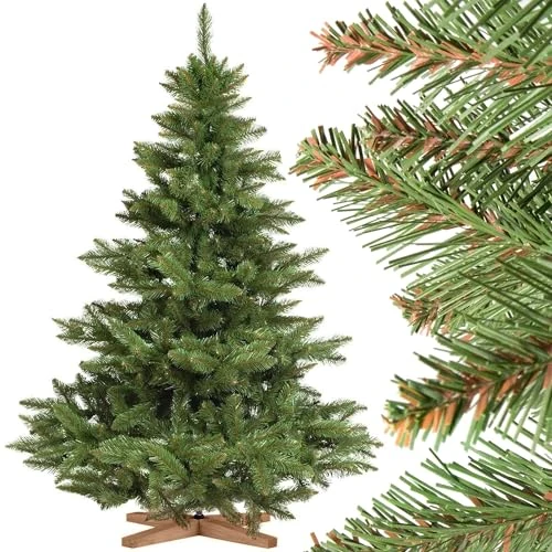 Offre limitee: FAIRYTREES Sapin de Nordmann, Tronc Vert, Sapin de Noël Artificiel, matériel PVC, Socle en Bois, 150cm de 169.90 EUR a 127.49 EUR (economie 25%)