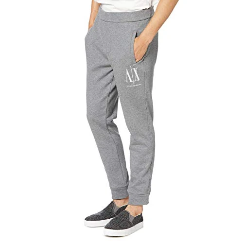 Armani Exchange Herren Icon Tracksuit Bottom Sporthose, Grau, L