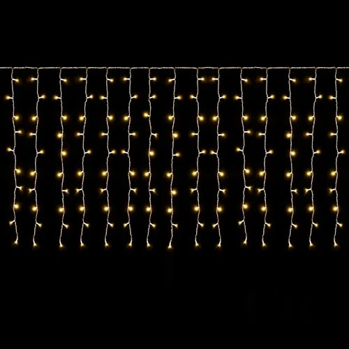 Offerta a tempo: SALCAR 6m x 1m LED Tenda con Catena di Luci, Catena luminosa 300 Leds 9 modalità impermeabile decorazione per Decorazioni Natale - Bianco Caldo - 0.00% da 29.99 € a 29.99 €