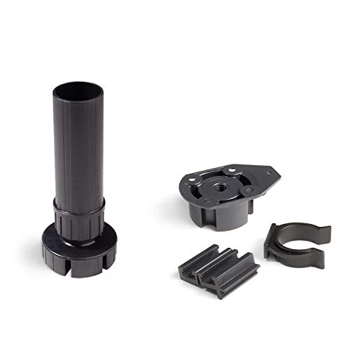 Offerta a tempo: Emuca - Gambe per mobili, Piedi per mobile in plastica colore nero, Set di 4 piedini regolabili di altezza 120mm - 0.00% da 6.74 € a 6.74 €