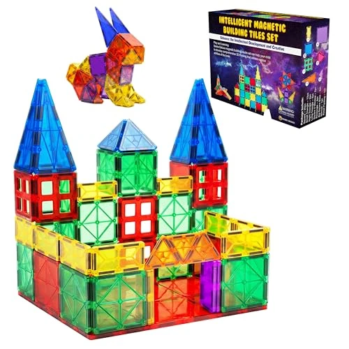 Offerta a tempo: Desire Deluxe Set tessere magnetiche - Gioco Educativo per bambini e bambine - Età 3 4 5 6 7 anni - Impara con le costruzioni - 47 pz - 19% da 26.88 € a 21.84 €