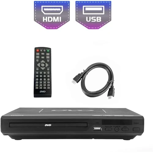 Oferta limitada: Reproductor de DVD KCR de 225 mm para TV, Aprendizaje en el hogar y Uso de Entretenimiento, Salida HDMI/AV, Entrada USB, con Control Remoto de 34.95 € a 32.99 € (ahorro 6%)