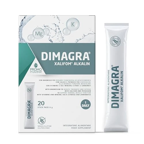 Dimagra Xalifom Alkalin - Integratore con Sali Minerali e Vitamine per Dieta Chetogenica - Con Oligoelementi - Supporto in Regimi a Basso Contenuto di Carboidrati - 20 Stick da 8 g