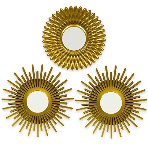 Oferta limitada: BONNYCO Espejos Pared Decorativos Dorados, Pack 3 Espejos Decorativos Redondos Ideales para Decoracion Casa Habitación. Adornos Salon Hogar, Regalos Originales para Mujer. Decoracion Pared de 20.00 EUR a 14.99 EUR (ahorro 25%)