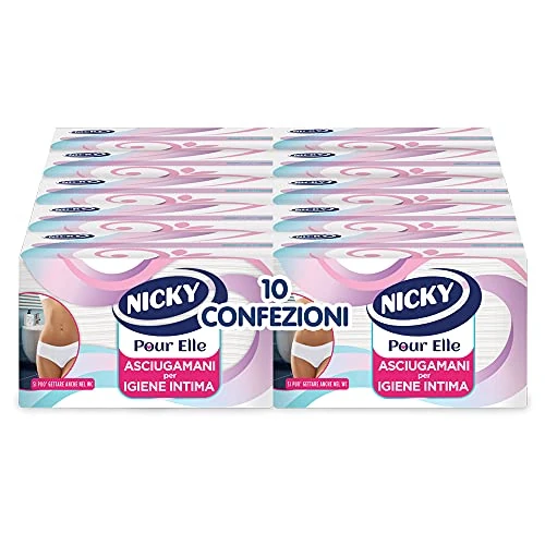 Offerta a tempo: Nicky Asciugamani Intimi Monouso Pour Elle, 10 Confezioni da 100 Asciugamani — 14% da 27,90 € a 23,99 €