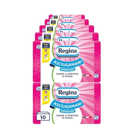 Regina Einweg-Handtücher – Packung mit 100 Services, praktische und hygienische Handtücher, 100% FSC-Zellulose, biologisch abbaubar, Spenderverpackung