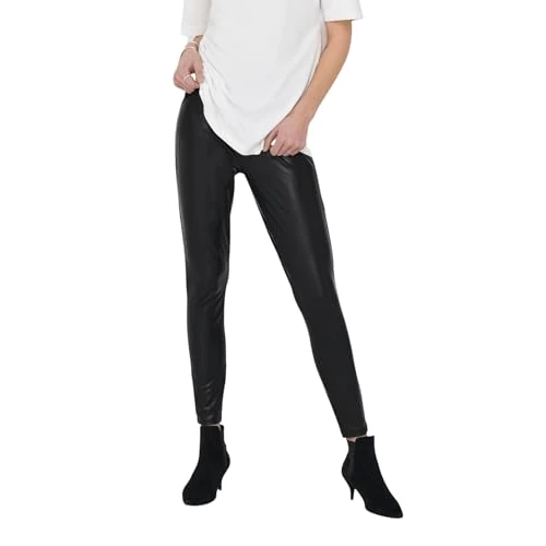 Limited offer: ONLY Womens Cool Coated Noos Leggings, Black, S UK from 18.07 EUR to 16.99 EUR (save 6%)