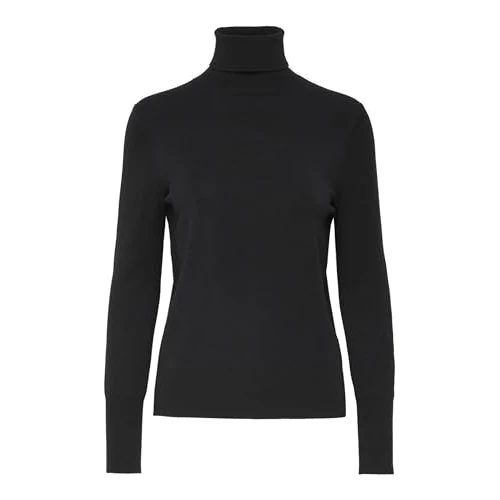 ONLY Onlvenice L/S Rollneck Pullover Knt Noos, Dolcevita Donna, Nero, M
