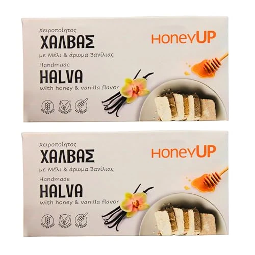 Offerta a tempo: HoneyUp Halva Greco al Miele e Vaniglia 2x200g (400g) – Vegano - 0.00% da 12.49 € a 12.49 €