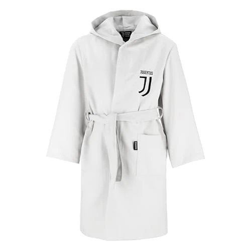 Offerta a tempo: Juventus FC, Accappatoio in Microfibra Tinta Unita, Bianco, Salvaspazio, Taglia 4/6 Anni, Prodotto Ufficiale - 0.00% da 34.89 € a 34.89 €