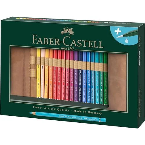 Offerta a tempo: Faber-Castell 117530 Albrecht Dürer Matite Acquerellabili, Astuccio Roll-up con 30 Matite, Set Matite Colorate Professionali con Pigmenti Idrosolubili che si Trasformano con Poche Pennellate - 30% da 70.00 € a 49.00 €