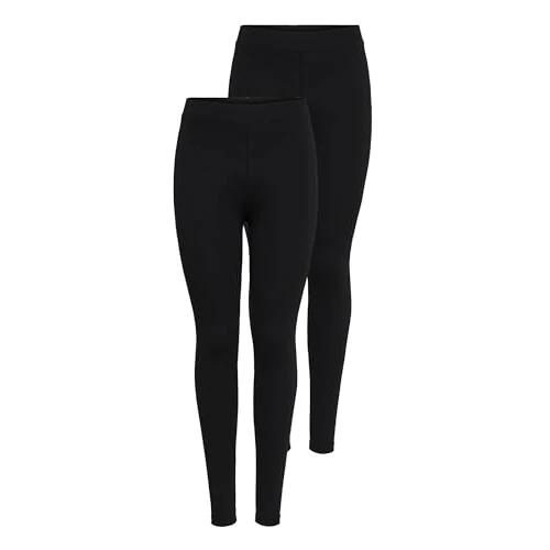 Offerta a tempo: ONLY Onllive Love New Leggings 2-Pk Noos, Nero (Black), XS (Pacco da 2) Donna - 48% da 28.99 € a 14.99 €