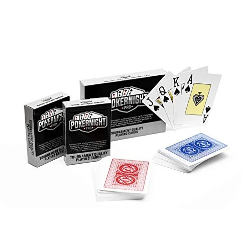 Offre limitée : Poker Night Pro 2 Jeux de Cartes à Jouer Professionnelles 100% Plastique Texas Holdem Poker de (1 x Rouge / 1 x Bleu) | 54 Pièces par Jeu, y Compris 2 Jokers | Index Jumbo | Qualité Super Casino de 10.30 € à 10.30 € (0.00% de remise)
