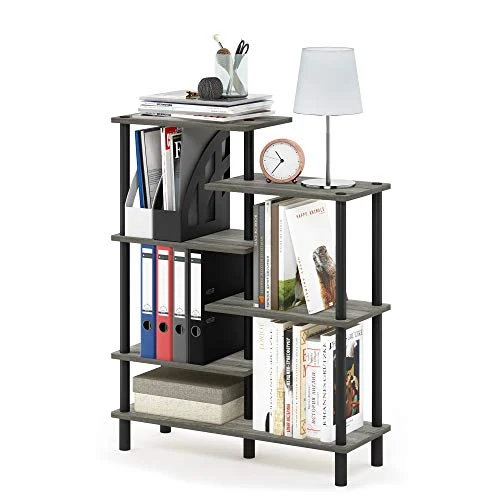 Offerta a tempo: Furinno Turn-N-Tube Espositore con accento a 6 livelli, Rovere Francese/Nero - 0.00% da 63.48 € a 63.48 €